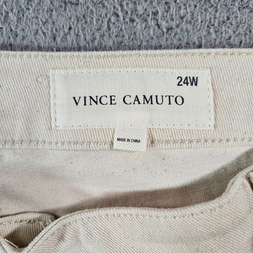 $109 NWT Vince Camuto Jeans Women 24 W Ankle Stretch Beige Raw Hem - Picture 4 of 13
